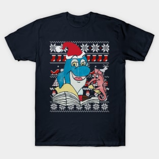 Cute Dolphin Santa Claus Costume Ugly Christmas Sweater Gift T-Shirt